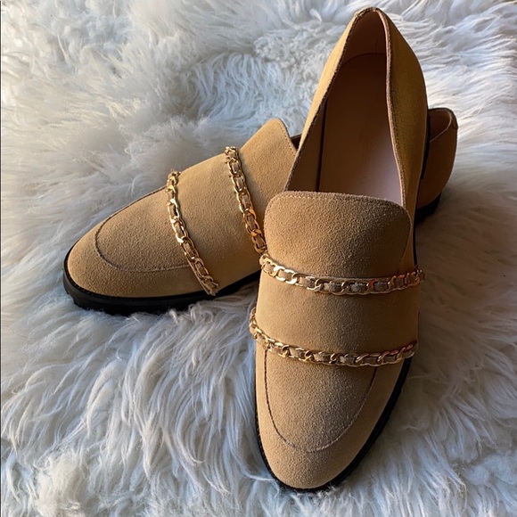 NWT Karl lagerfeld SUEDE SLIP-ON sand FLATS - Picture 3 of 11